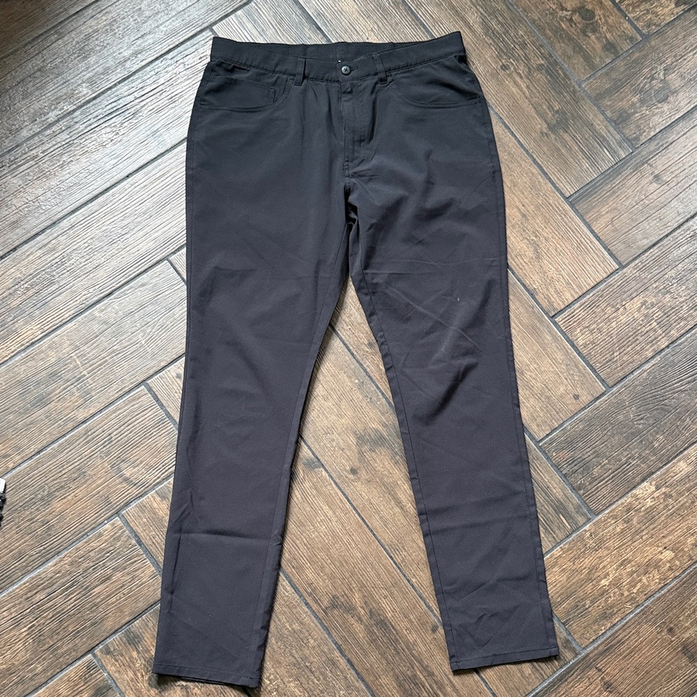 Black Straight-Leg Pants Footjoy Golf Pant